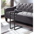 thumbnail image 2 of Benzara Elegantly Charmed Metal Snack Table-Color:Gray/Black, 2 of 2