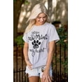 thumbnail image 4 of Paw Print In My Heart Cute Pet Owner Women's Plus Size Graphic Tee Brisco Brands 3X, 4 of 5