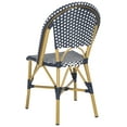 thumbnail image 6 of Safavieh Salcha Outdoor French Bistro Side Chair, Set of 2-Navy/White, 6 of 10
