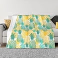 thumbnail image 1 of Fotbe Pineapples1 Manta de Franela con Estampado, Manta Ultrasuave para Cama, Sofá, Auto, Hipoalergénica y Antibolitas-80"x60", 1 of 6