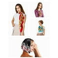 thumbnail image 6 of Lexvss 4 Pack 35" Large Silk Scarf Satin Square Head Scarves Silk Like Neck Scarf Hair Sleeping Wraps Lightweight Silk Bandana, 6 of 11