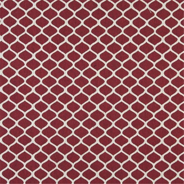 Designer Fabrics K0008A 54 Po. Grand Rouge et Blanc Cassé - Moderne - Géométrique - Tissu d'Ameublement de Qualité Designer