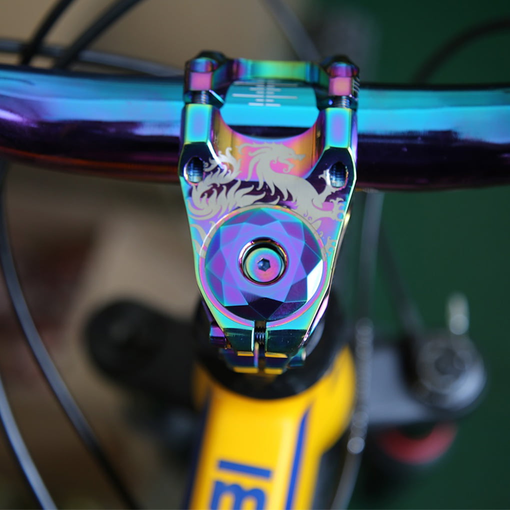 KRSEC Bike Stem Cap+Bolts Set MTB Flat Headset Top Caps CNC Aluminum Fork Tube Cover for 28.6mm for Bicycle,Roadbike,BMX,Folding