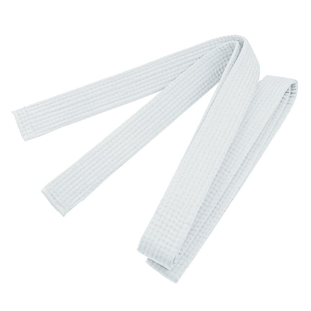 TOPTIE Karate TaeKwonDo Belt, Martial Arts Double Wrap Solid Rank Belt-White-Size 0