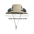 thumbnail image 4 of BOBOMOTI Solar Fan Hat for Men, Wide Brim Sun Hat with 2 Solar Fan, 3 Speed Adjustable Fan Fishing Hats for Father's Day Gifts, 4 of 5
