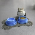 thumbnail image 5 of PetLike 2 Pack No Spill Pet Bowls. Moat Design Non-Skid Food & Water Bowls for Cats, Puppies, Small & Medium Dogs (Blue), 5 of 6