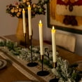 thumbnail image 4 of 2 Pcs Real Wax Made Flameless Taper Candles with Remote and Timer, 9.6" Ivory Battery Operated Candle Stick Flickering, Led Taper Candles with Lifelike Flame for Indoor Home Decor, 4 of 5