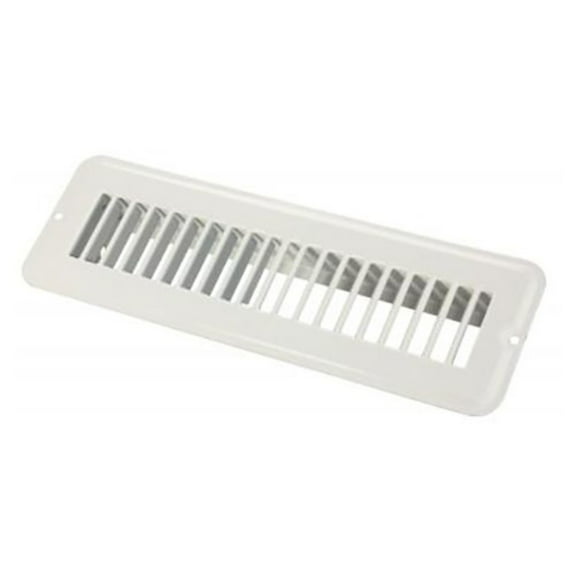 JR Products 02-28925 Undampered Floor Register - 2" x 10", White