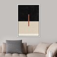 thumbnail image 3 of PixonSign Framed Canvas Wall Art Geometric Art Deco Red Black Color Block Abstract Print Minimalism Contemporary Nordic Calm Decoration for Living Room, Bedroom, Office - 24"x36" White, 3 of 5