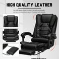 thumbnail image 5 of Big and Tall Vibrating Massage Chair,High Back Rocking PU Leather Office Chair with Footrest,Executive Office Chair Computer Chair,Swivel Desk Chair with Footrest, 5 of 9