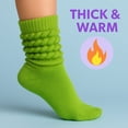 thumbnail image 5 of M.O.S Women's Slouch Socks Extra Heavy Long, Size 5–10, 1 Pair – Almond Green, 5 of 11