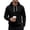 Black, variant on Mens Waffle Knit Hoodie Long Sleeve Drawstring Pullover Regular Fit Casual Hooded Sweatshirt Beige L