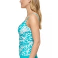 thumbnail image 2 of Calvin Klein TROPICAL WATERS MULTI FLORAL Twist-Front Tankini Top, US X-Small, 2 of 3