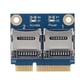 thumbnail image 1 of Mini PCIe Dual Micro Secure Digital Adaptador De Memoria Tarjeta Convertidor Tarjeta Extensora Verde 5 X 3 X 1 Cm Escena Aplicable Notebook, 1 of 7