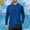 Blue, variant on Dianli Gifts Sun Protection Men's Solid Color Breathable Long Sleeve Hooded Sun Shirt with Built-In Face Mask and Finger Sleeves UV Protection Quick-Dry Lightweight Travel
