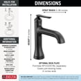 thumbnail image 5 of Delta 545T-PR-DST Bonacci 1.2 GPM Single Hole Bathroom Faucet - Lumicoat Chrome, 5 of 7