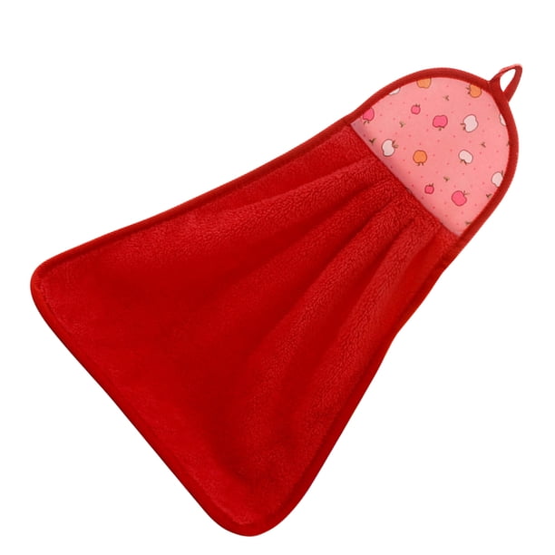 Matsuzay Suministros de baño de terciopelo Coral de 35x45cm, toalla de mano suave, paños de cocina absorbentes, tela colgante, accesorios para Baby Suministros de limpieza para el hogar Rojo Matsuzay HA003403-01
