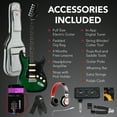 thumbnail image 6 of Best Choice Products Beginner HSS Electric Guitar Kit w/ Headphone Amp, Gig-Bag, Headphones - Green Flametop/Black, 6 of 10