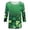 1-Green11139, variant on WOYY Girls St. Patrick's Day T Shirts Clover Print 3/4 Sleeve T-Shirt Kids Top, Sizes 3-13