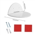 thumbnail image 4 of Juego de 6 Estantes de Pared Flotantes de Acrílico para Cámaras de Seguridad, Monitores para Bebés, Parlantes, Estante de Pared Pequeño Universal,, 4 of 7