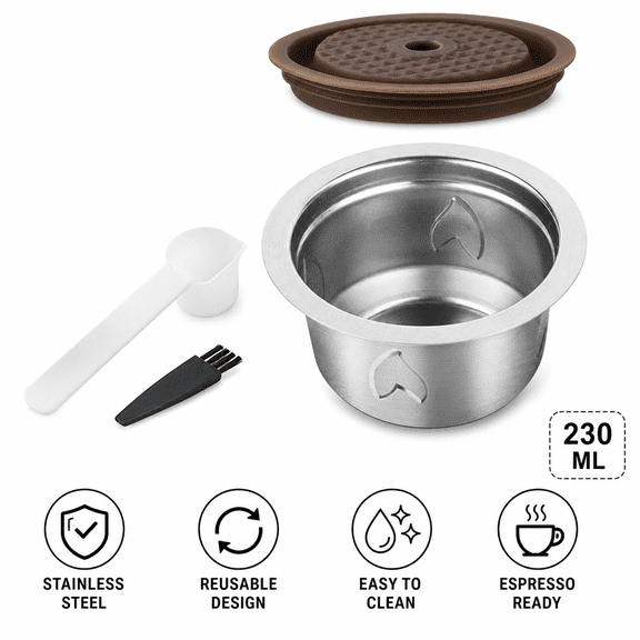 Reusable Coffee Capsules Stainless Steel Coffee Pod Espresso Refillable Coffee Pods for Vertuolline