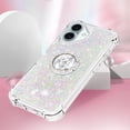 thumbnail image 4 of Liquid Quicksand Case for iPhone 16 Plus 6.7" with Diamond Kickstand, Soft TPU Luxury Fun Glitter Sparkle Flowing Clear Bling Cover Case for Apple iPhone 16 Plus. -Colorful, 4 of 14
