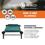 Disc-O-Bed Single Cot, Portable Sleep Solution for Tents & Cabins, Green, XL