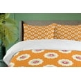 thumbnail image 4 of Ambesonne Floral Duvet Cover Sets, Roses in Vintage Motifs Art, 2-King, Orange and Multicolor, 4 of 7