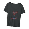 thumbnail image 3 of Camisetas Básicas Informales De Ajuste Holgado Con Cuello Redondo Para Vacaciones Deportivas, 3 of 8