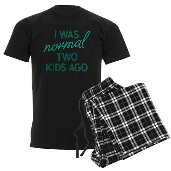 CafePress - Two Kids Ago Men's Light Pajamas - Men's Dark Loose Fit Cotton Pajama Set