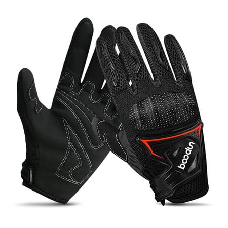 Winter Cycling Gloves Full Finger Windproof Warm Hand Riding Gloves Anti-skid Cold Weather Breathable Bike Gloves for Men and (Best Way To Keep Fingers Warm In Cold Weather)