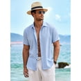 thumbnail image 5 of Coshow Mens Button Down Dress Shirts Business Casual Long Sleeve Wrinkle Free Blouses, 5 of 8