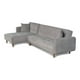 thumbnail image 3 of Sofá Cama Modular Reversible de Lino Gris Claro Modelo Baily Makora, 3 of 8