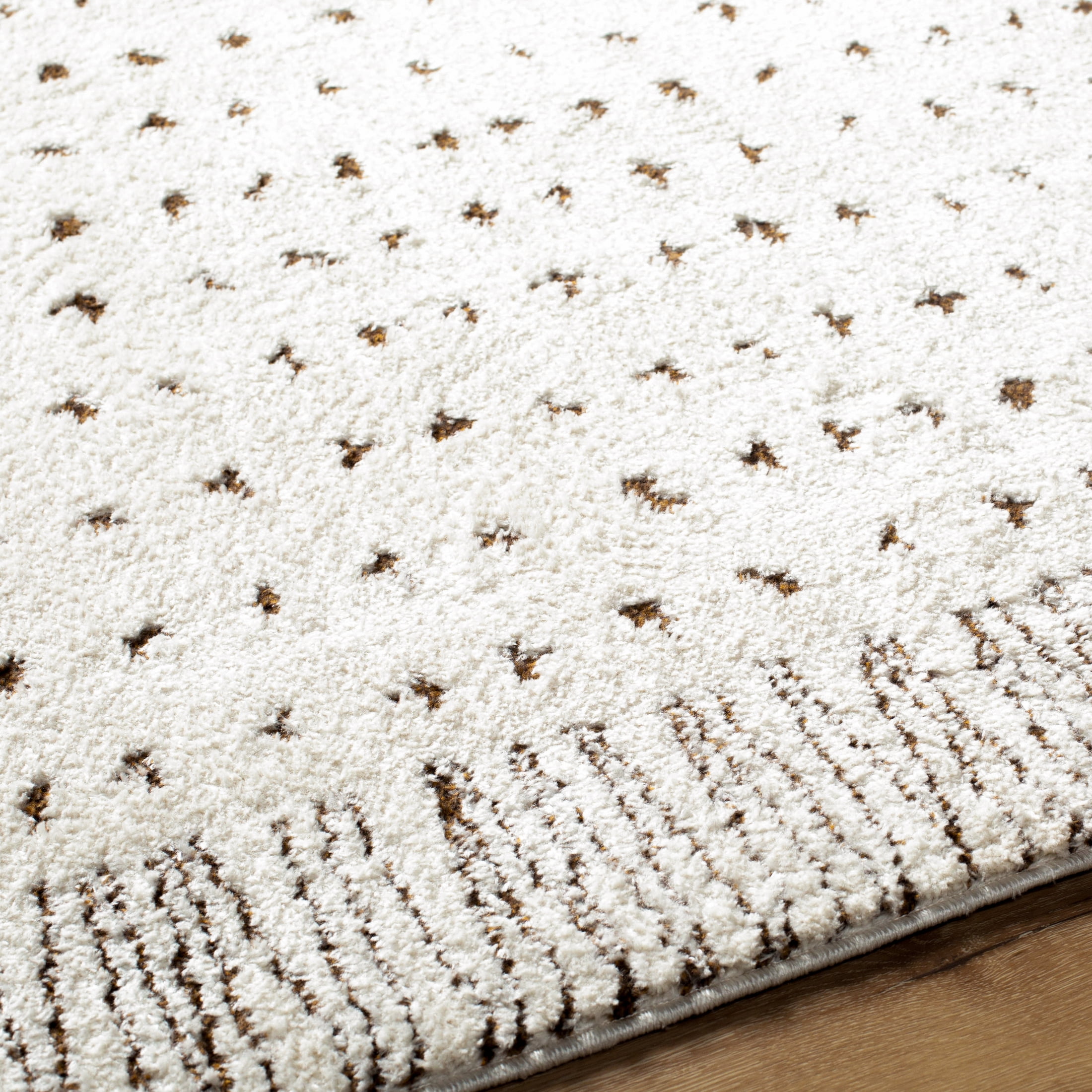 Livabliss Area Rugs for Living Room, 8x10 Freud Modern Ivory Rug, Bedroom Dining Room Home Decor Stain Resistant Carpet (7'10" x 10')