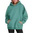thumbnail image 2 of Womens Oversized Hoodies Casual Long Sleeve Fleece Sweatshirts Pullover Teen Girls Clothes Women Sweatshirts Ladies Tops with Pocket, 2 of 8