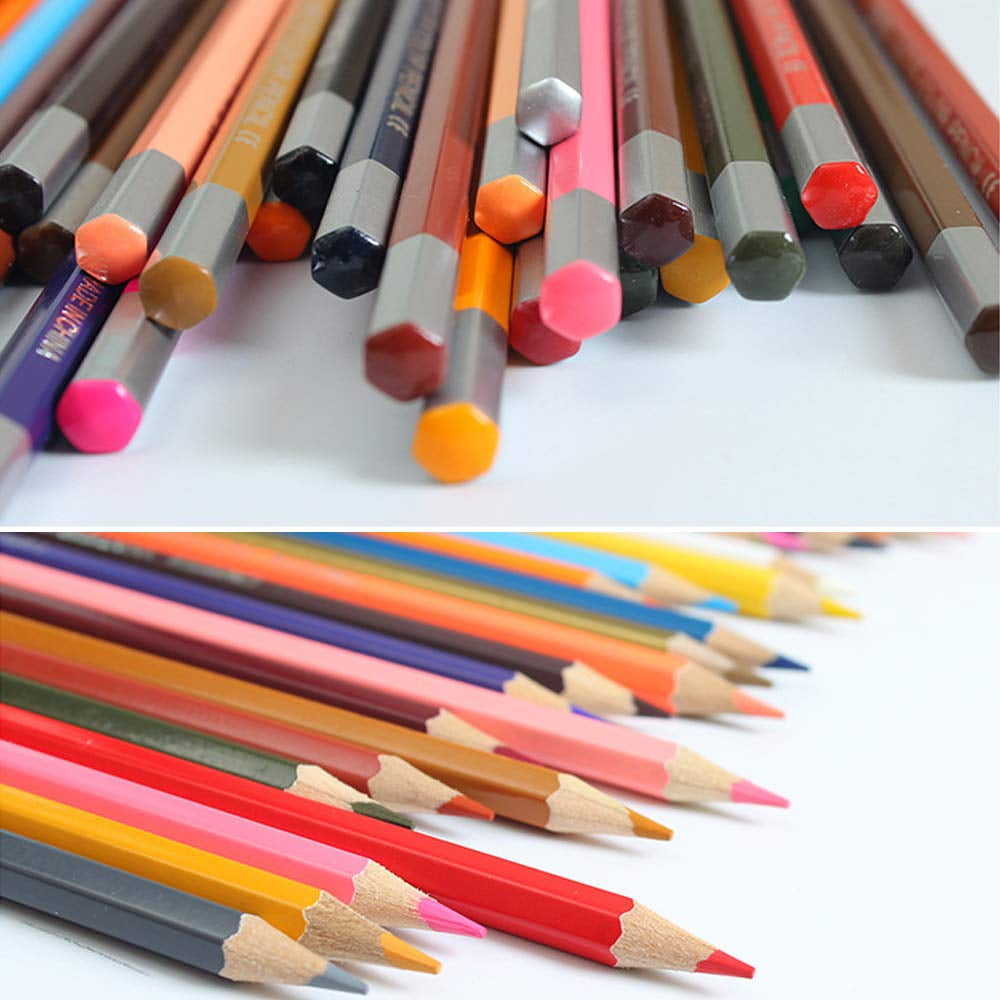 MEGICOT Watercolor Pencils Set of 72 - Includes Colored Pencils, Pencil Sharpener, Water Brush Pen and Zipper Case, Ideal for Adult Coloring Books & Art Pages