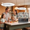 thumbnail image 5 of ZIATUBLES Vintage Floral Print Convection Toaster Oven Cover for Kitchen Counter Stain Resistant Appliance Protective Case with Top Handle Washable Decor Accessories, 22.5" x 18.5" x 13", 5 of 8