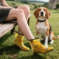 thumbnail image 6 of Waterproof Women's Ankle Rain Boots, Non-slip Short Garden Boots，Yellow Chicken Size 8, 6 of 7