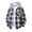 Black, variant on Mens Plaid Hooded Flannel Shirts Long Sleeve Button Down Loose Casual Coats Zip Up Oversized Unisex All Match Fall Winter Tops