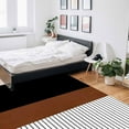 thumbnail image 6 of Boho Area Rug 5'x7' Modern Farmhouse Tribal Brown Stripes Lines Washable Area Rugs Non Shedding Floor Carpet Rubber Backing Non-Slip Indoor Mats for Living Room Bedroom Kitchen, 6 of 8