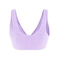 thumbnail image 6 of Gaecuw Womens Bikini Tops Swimwear Summer Criss Cross Front Bathing Suit Tops Solid Color Swimsuit Tops Push-Up Padded Swimwear Tops Strappy Beachwear V-Neck Purple M, 6 of 6