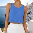 thumbnail image 7 of Crop Tops for Women Tank Summer Casual Sleeveless Loose Fit Basic Shirts Fashion 2026 by Yigetop Blue XL, 7 of 7