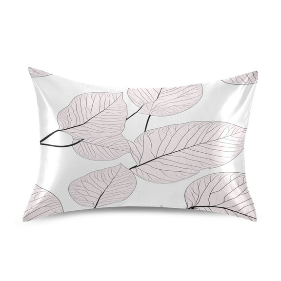 Soft Watercolor Leaves Luxury Silky Soft Pillowcase Standard Size Wrinkle Resistant Envelope Closure 20x26in