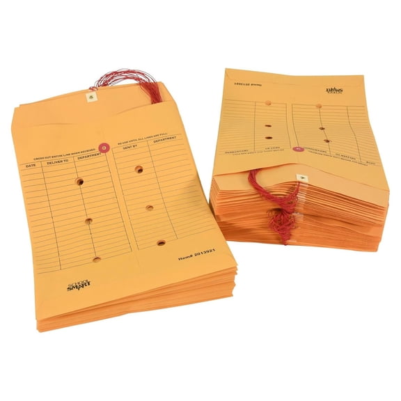 085057 Interoffice Envelopes, 28 lb, 10 x 13 Inches, Brown, Pack of 100 Kraft Brown