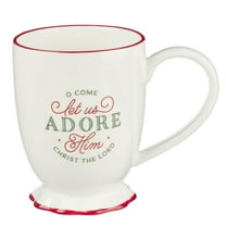 Mug White O Come Let Us Adore Him, (Hardcover)