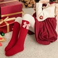 thumbnail image 5 of Zwiiyzr Little Girl'S Christmas Knee High Socks Mid-Calf Socks Fall And Winter New Year'S Socks Christmas Gift Stockings Suitable For 3-12 Years Old Age Red, 5 of 5
