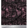 thumbnail image 1 of Soimoi Modal Satin Fabric Floral & Paisley Print Sewing Fabric Yard 42 Inch Wide, 1 of 3