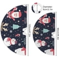 thumbnail image 3 of FMSHPON Snowflake Santa Xmas Tree Xmas Christmas Tree Skirt Stand Mat for Holiday Party Decoration Indoor Outdoor 36 inches, 3 of 6