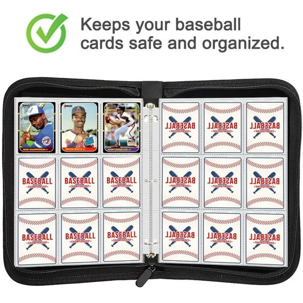 Classeur de cartes de baseball à 648 pochettes pour cartes à