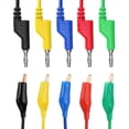 thumbnail image 5 of Cables de Prueba de Conector Banana A Pinzas de Cocodrilo, 5 Colores, Cables Eléctricos Suaves y Flexibles para Pruebas Eléctricas con Multímetro., 5 of 5